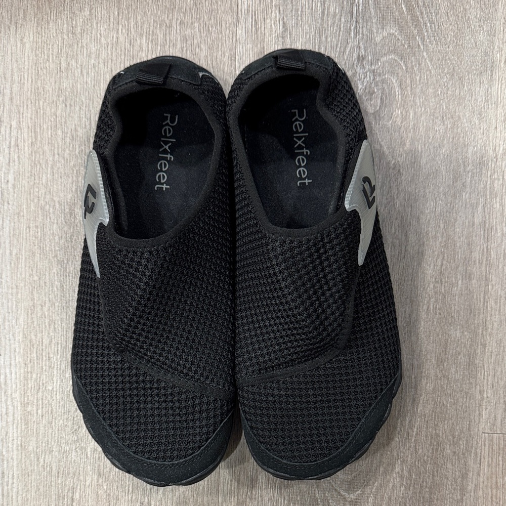 Black Relxfeet Slip-On Shoes